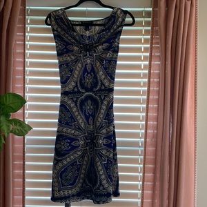 INC dress, blue paisley.